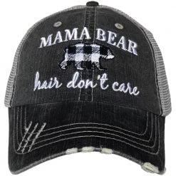 Katydid Mama Bear Hair Don't Care Trucker Hats Hair Don't Care Collection