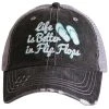 Katydid Life Is Better In FLIP FLOPS Trucker Hat