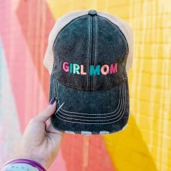 Katydid Girl Mom Women's Trucker Hats - Multicolored Mom Life Collection