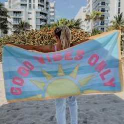 Katydid Good Vibes Only Quick Dry Beach Towels Vacay Getaway Collection