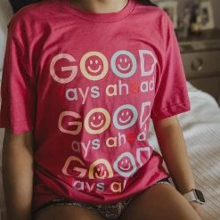 Katydid New Good Days Ahead Happy Face Graphic T-Shirt