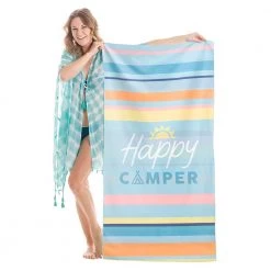 Katydid Vacay Getaway Collection Happy Camper Quick Dry Beach Towels