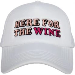 Katydid New Here For The Wine Trucker Hat (White Foam)
