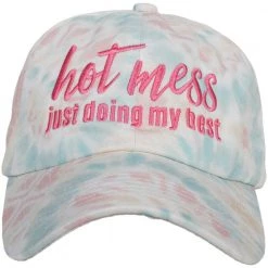 Katydid Tie Dye Collection Hot Mess Just Doing My Best Tie Dye BASEBALL Cap