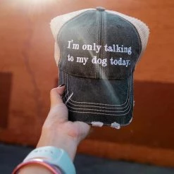 Katydid Dog & Cat Collection I'm Only Talking To My Dog Women's Trucker Hats