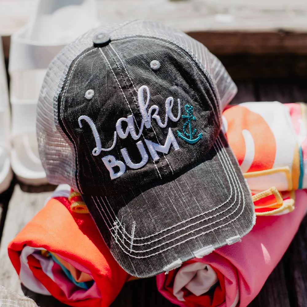 Katydid Lake Bum Trucker Hats Vacay Getaway Collection