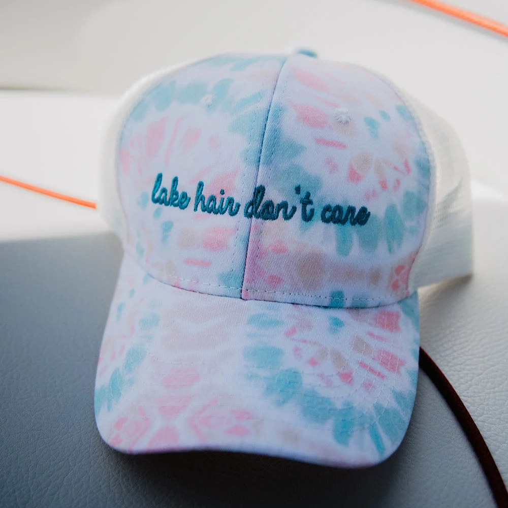 Katydid Lake Hair Don't Care TIE DYE Trucker Hat Tie Dye Collection