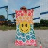 Katydid Happy Face Repeat Pattern Quick Dry Towel