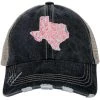 Katydid Texas Shape PINK Leopard Women's Trucker Hats