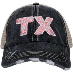 Katydid TX PINK Leopard Women's Trucker Hats State Love Collection