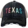Katydid State Love Collection TEXAS Women's Trucker Hats - Multicolored