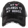Katydid My Heart Belongs To My Horse Trucker Hat New