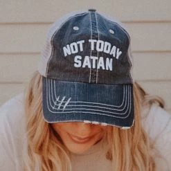 Katydid Weekend Vibes Collection Not Today Satan Women's Trucker Hat
