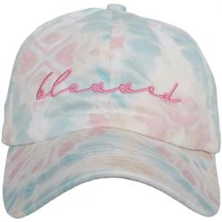 Katydid Tie Dye Collection Blessed (Cursive) Tie Dye BASEBALL Cap
