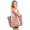 Katydid Pink, Blue, And Fuchsia Striped Tote Bag Weekend Vibes Collection