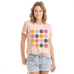 Katydid Happy Face Graphic Print T-Shirt