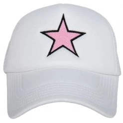 Katydid New Pink Star Trucker Hat (White Foam)