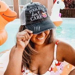 Katydid Pool Hair Don't Care (SWAN FLOAT) Trucker Hat Vacay Getaway Collection