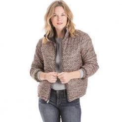 Katydid Leopard Reversible Puffer JACKET With Pockets Fall & Winter