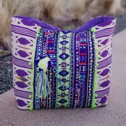 Katydid Purple/Lime Tote Bag Weekend Vibes Collection