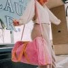Katydid Purple Sherpa Faux Fur Weekender Bags