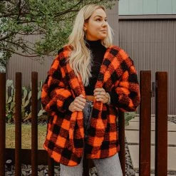 Katydid Fall & Winter Red Plaid Lightweight BODY WRAP With Hoodie And Pockets