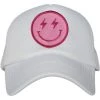 Katydid Happy Face Collection Hot Pink Lightning Happy Face Foam Trucker Hat