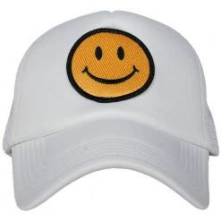 Katydid Happy Face Trucker Hat (All White) Happy Face Collection