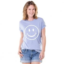 Katydid Happy Face Printed Tee Shirt