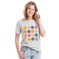 Katydid Happy Face Graphic Print T-Shirt