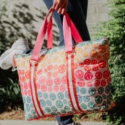 Katydid Happy Face Repeat Tote Bag