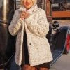Katydid Snow White Leopard Faux Fur Jacket Or Coat