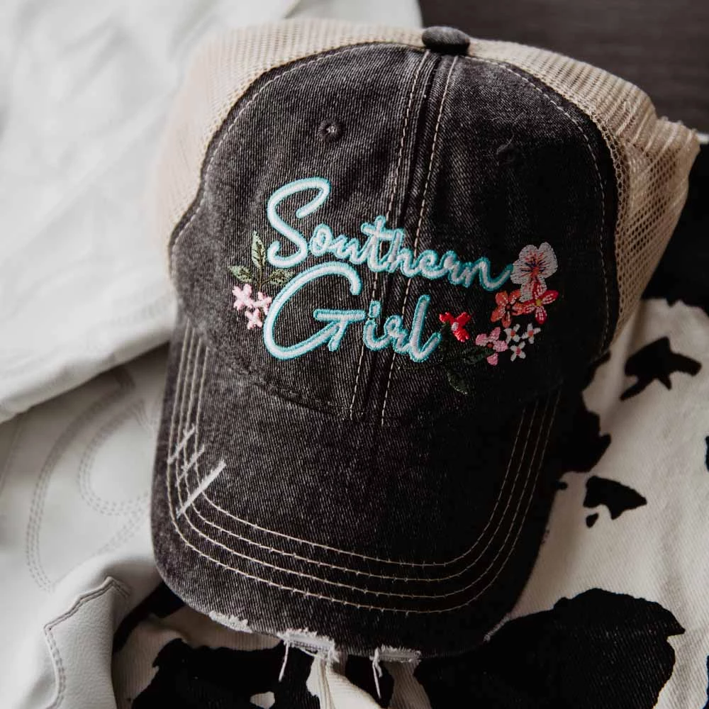 Katydid Southern Girl FLOWERS Women's Trucker Hat Trucker Hats