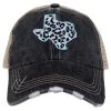 Katydid Blue Leopard Texas Trucker Hat New