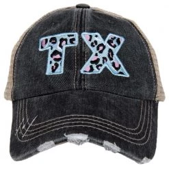Katydid Blue Leopard TX Trucker Hat