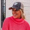 Katydid State Love Collection Texas Shape Rainbow Striped Women's Trucker Hats
