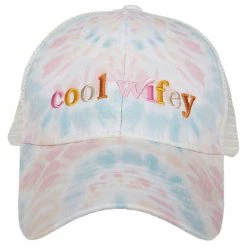 Katydid Cool Wifey Tie Dye Trucker Hat New