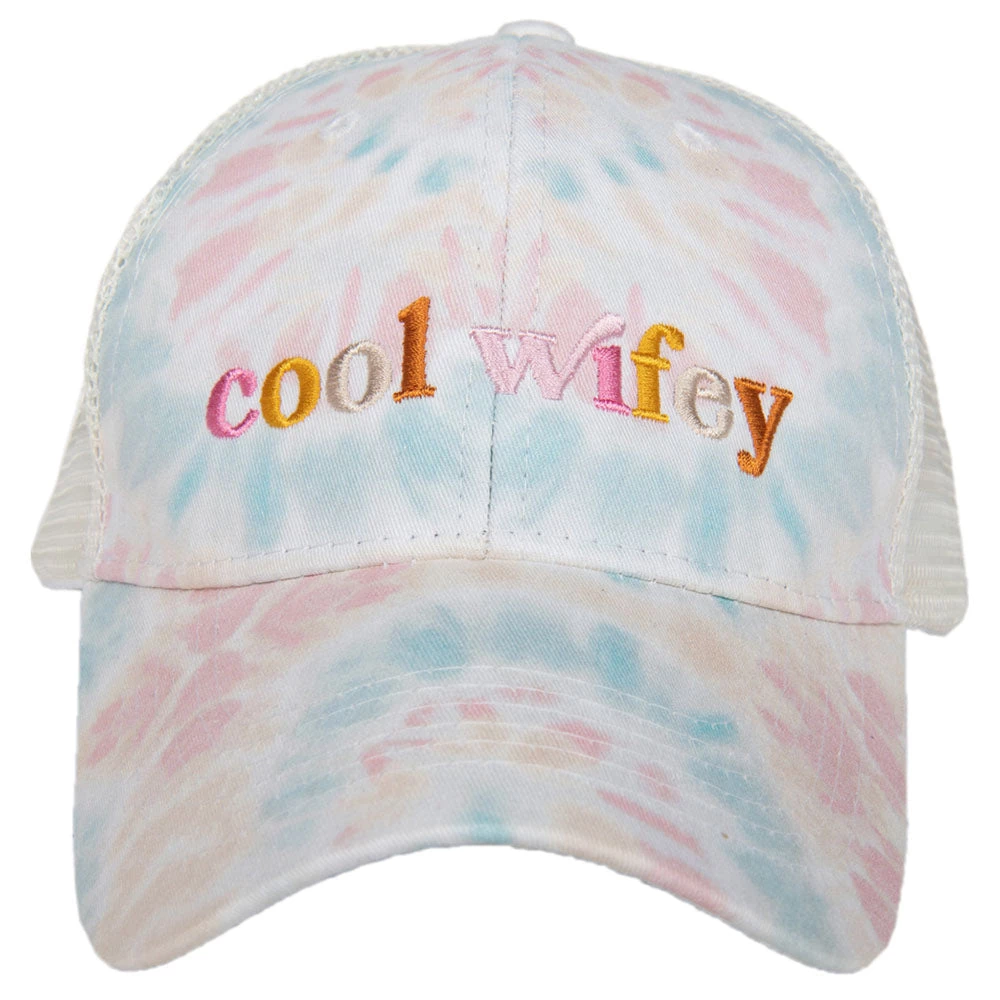 Katydid Cool Wifey Tie Dye Trucker Hat New