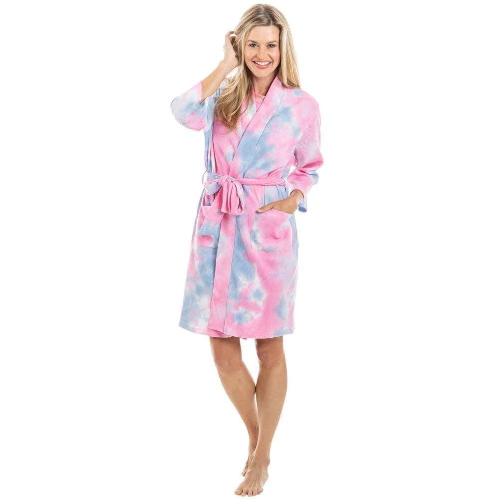 Katydid New Pink And Blue Tie Dye Women's Robe