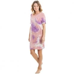 Katydid Orange And Purple Tie Dye T-Shirt Dress