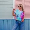 Katydid Blue, Pink, And Yellow Tie Dye T-Shirt