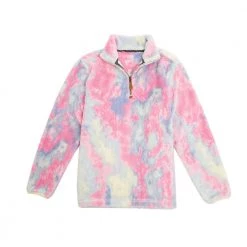 Katydid Tie Dye Collection Tie Dye Faux Fur Women's Sherpa Pullover (#3)