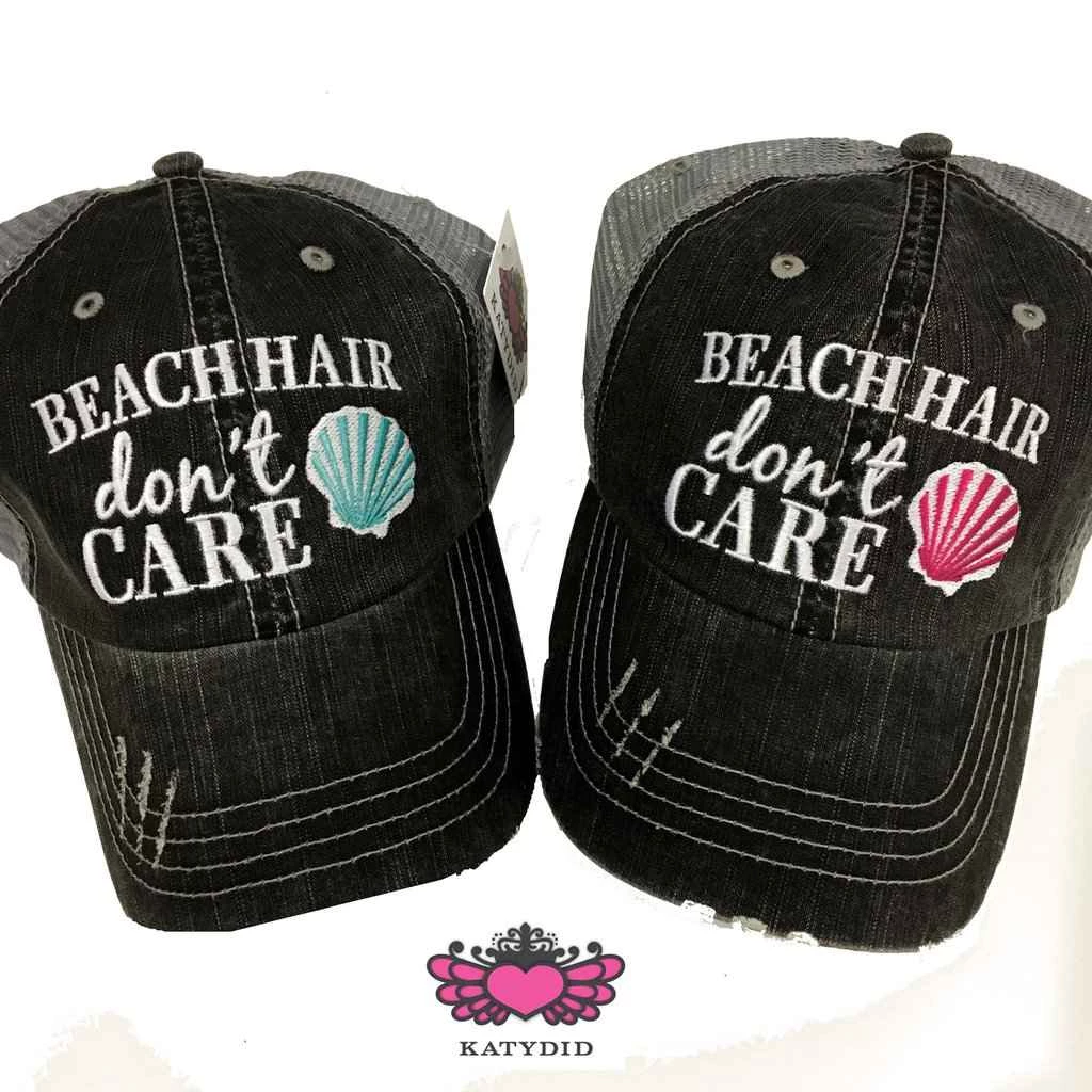 Katydid Beach Hair Don't Care Trucker Hat With Shell