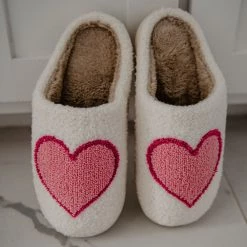 Katydid Weekend Vibes Collection Pink/Red Heart Slippers