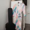Katydid Striped Pastel Printed Bath Robe New