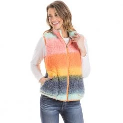 Katydid Rainbow Sherpa VEST With Pockets Fall & Winter