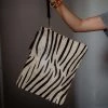 Katydid Gray/Black Zebra Hair On Leather Clutch